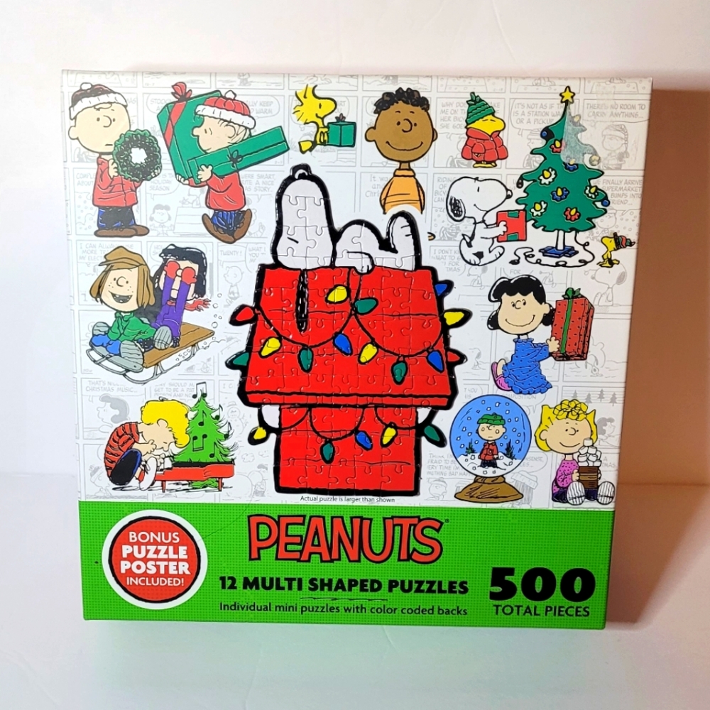 Peanuts 12 Multi Shaped Puzzles
